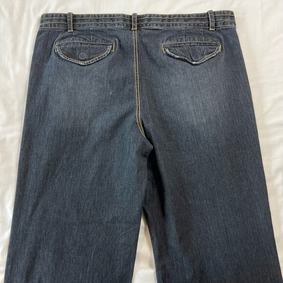 Route 66 Women's Wide Leg Dark Wash Jeans 14/15 Classic Fit - Picture 8 of 9